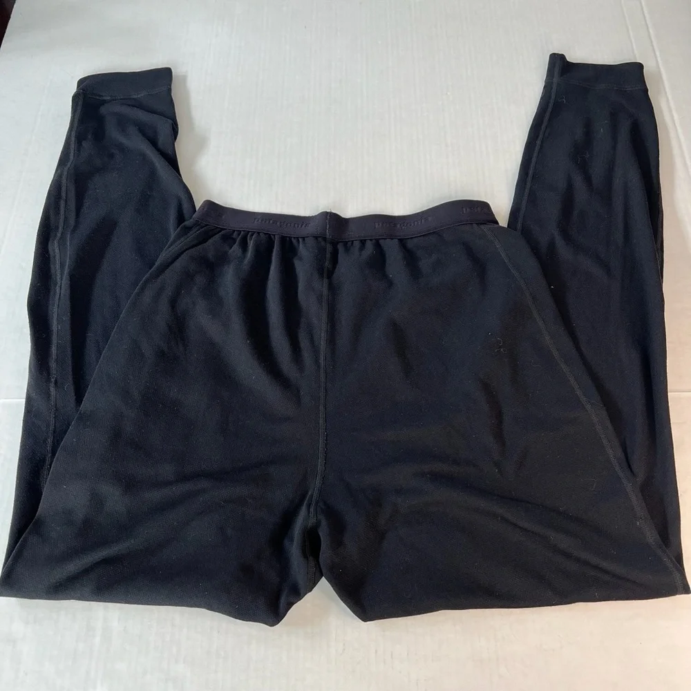 Patagonia Sz Large Black Knot Leggings Performance Layer